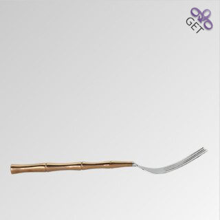 Dinner fork side view of Royal Bamboo Cutlery